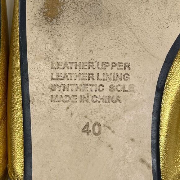 Silent D Women's Mule Slides Shoes Horsebit Slip On Flat Shoes Gold Size EU 40 - Picture 10 of 11